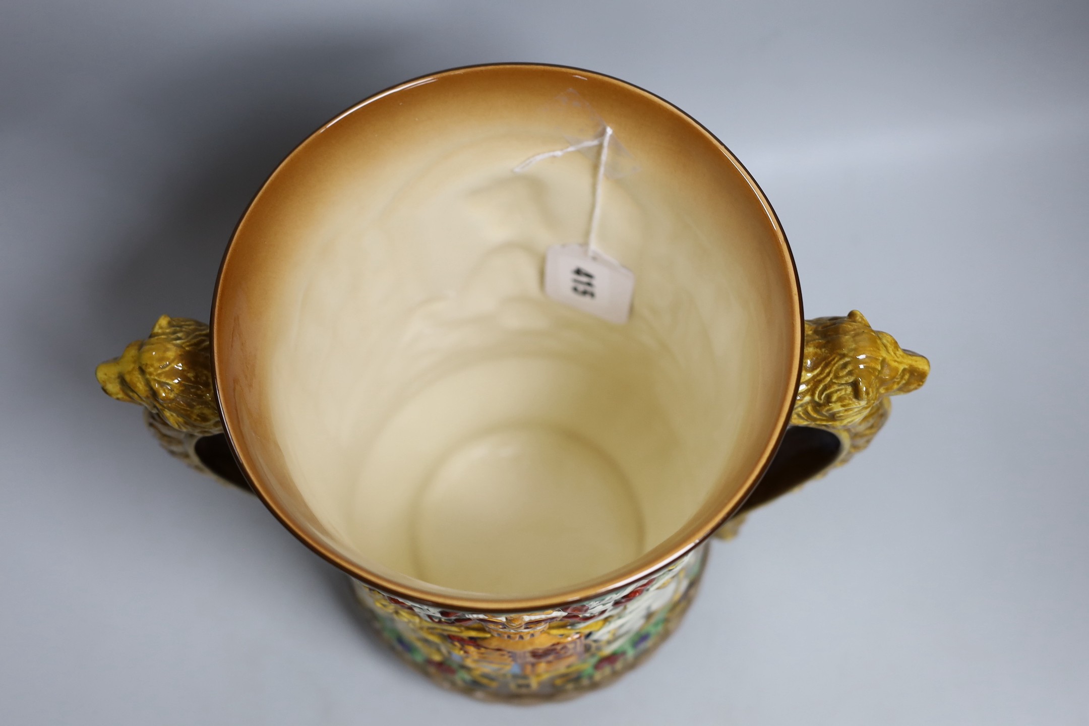 A Royal Doulton Elizabeth II silver jubilee commemorative loving cup, 1977, limited edition number 112 of 250, 27cm tall